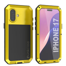 Load image into Gallery viewer, iPhone 17 Metal Case, Heavy Duty Military Grade Armor Cover [shock proof] Full Body Hard [Yellow]
