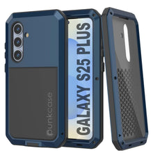 Load image into Gallery viewer, Galaxy S25 Plus Metal Case, Heavy Duty Military Grade Armor Cover [shock proof] Full Body Hard [Blue]
