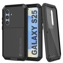 Load image into Gallery viewer, Galaxy S25 Metal Case, Heavy Duty Military Grade Armor Cover [shock proof] Full Body Hard [Black]
