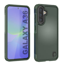 Load image into Gallery viewer, PunkCase Galaxy A36 Case, [Spartan 2.0 Series] Clear Rugged Heavy Duty Cover [Dark Green]
