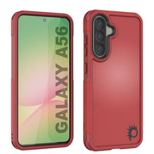 Load image into Gallery viewer, PunkCase Galaxy A56 Case, [Spartan 2.0 Series] Clear Rugged Heavy Duty Cover [Red]
