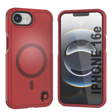 Load image into Gallery viewer, PunkCase iPhone 16e Case, [Spartan 2.0 Series] Clear Rugged Heavy Duty Cover W/Built in Screen Protector [red]
