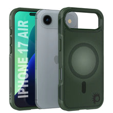 Load image into Gallery viewer, PunkCase iPhone 17 Air Case, [Spartan 2.0 Series] Clear Rugged Heavy Duty Cover W/Built in Screen Protector [dark green]

