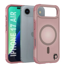 Load image into Gallery viewer, PunkCase iPhone 17 Air Case, [Spartan 2.0 Series] Clear Rugged Heavy Duty Cover W/Built in Screen Protector [pink]
