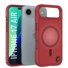 Load image into Gallery viewer, PunkCase iPhone 17 Air Case, [Spartan 2.0 Series] Clear Rugged Heavy Duty Cover W/Built in Screen Protector [red]
