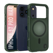Load image into Gallery viewer, PunkCase iPhone 17 Pro Max Case, [Spartan 2.0 Series] Clear Rugged Heavy Duty Cover W/Built in Screen Protector [dark green]
