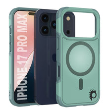Load image into Gallery viewer, PunkCase iPhone 17 Pro Max Case, [Spartan 2.0 Series] Clear Rugged Heavy Duty Cover W/Built in Screen Protector [teal]
