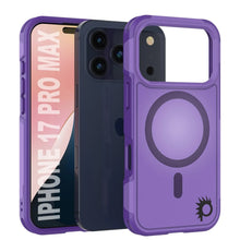 Load image into Gallery viewer, PunkCase iPhone 17 Pro Max Case, [Spartan 2.0 Series] Clear Rugged Heavy Duty Cover W/Built in Screen Protector [purple]

