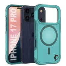 Load image into Gallery viewer, PunkCase iPhone 17 Pro Case, [Spartan 2.0 Series] Clear Rugged Heavy Duty Cover W/Built in Screen Protector [Blue]
