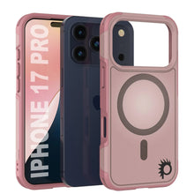 Load image into Gallery viewer, PunkCase iPhone 17 Pro Case, [Spartan 2.0 Series] Clear Rugged Heavy Duty Cover W/Built in Screen Protector [pink]
