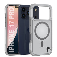 Load image into Gallery viewer, PunkCase iPhone 17 Pro Case, [Spartan 2.0 Series] Clear Rugged Heavy Duty Cover W/Built in Screen Protector [white]
