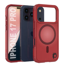 Load image into Gallery viewer, PunkCase iPhone 17 Pro Case, [Spartan 2.0 Series] Clear Rugged Heavy Duty Cover W/Built in Screen Protector [red]
