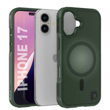 Load image into Gallery viewer, PunkCase iPhone 17 Case, [Spartan 2.0 Series] Clear Rugged Heavy Duty Cover W/Built in Screen Protector [dark green]
