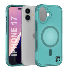 Load image into Gallery viewer, PunkCase iPhone 17 Case, [Spartan 2.0 Series] Clear Rugged Heavy Duty Cover W/Built in Screen Protector [Blue]
