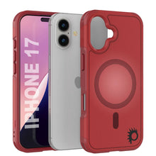 Load image into Gallery viewer, PunkCase iPhone 17 Case, [Spartan 2.0 Series] Clear Rugged Heavy Duty Cover W/Built in Screen Protector [red]

