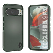 Load image into Gallery viewer, PunkCase Google Pixel 9 Pro Case, [Spartan 2.0 Series] Clear Rugged Heavy Duty Cover W/Built in Screen Protector [Dark Green]

