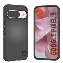 Load image into Gallery viewer, PunkCase Google Pixel 9 Case, [Spartan 2.0 Series] Clear Rugged Heavy Duty Cover W/Built in Screen Protector [Black]
