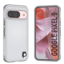 Load image into Gallery viewer, PunkCase Google Pixel 9 Case, [Spartan 2.0 Series] Clear Rugged Heavy Duty Cover W/Built in Screen Protector [White]
