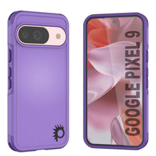Load image into Gallery viewer, PunkCase Google Pixel 9 Case, [Spartan 2.0 Series] Clear Rugged Heavy Duty Cover W/Built in Screen Protector [Purple]
