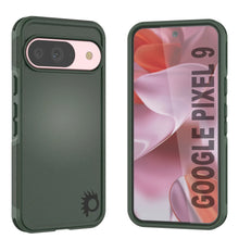 Load image into Gallery viewer, PunkCase Google Pixel 9 Case, [Spartan 2.0 Series] Clear Rugged Heavy Duty Cover W/Built in Screen Protector [Dark Green]
