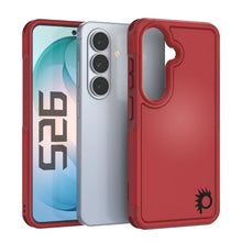 Load image into Gallery viewer, PunkCase Galaxy S26 Case, [Spartan 2.0 Series] Clear Rugged Heavy Duty Cover [Red]
