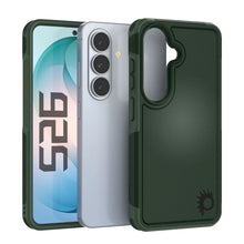 Load image into Gallery viewer, PunkCase Galaxy S26 Case, [Spartan 2.0 Series] Clear Rugged Heavy Duty Cover [Dark Green]

