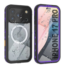 Load image into Gallery viewer, iPhone 17 Pro Waterproof IP68 Case, Punkcase [Purple] [StudStar Series] [Slim Fit] [Dirtproof]
