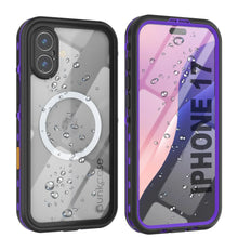 Load image into Gallery viewer, iPhone 17 Waterproof IP68 Case, Punkcase [Purple] [StudStar Series] [Slim Fit] [Dirtproof]
