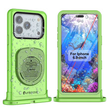 Load image into Gallery viewer, Punkcase Universal 2.0 Waterproof Phone Case for 6.7–6.9&quot; [Green]
