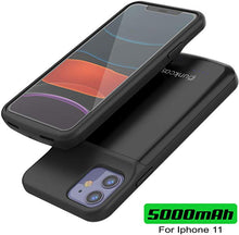 Load image into Gallery viewer, iPhone 11 Battery Case, PunkJuice 5000mAH Fast Charging Power Bank W/ Screen Protector | [Black]
