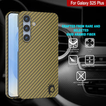 Load image into Gallery viewer, Punkcase Galaxy S25 Plus Carbon Fiber Case [AramidShield Series] Ultra Slim &amp; Light Kevlar [Rose]

