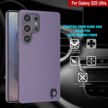 Load image into Gallery viewer, Punkcase Galaxy S25 Ultra Carbon Fiber Case [AramidShield Series] Ultra Slim &amp; Light Kevlar [Lilac]
