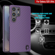 Load image into Gallery viewer, Punkcase Galaxy S25 Ultra Carbon Fiber Case [AramidShield Series] Ultra Slim &amp; Light Kevlar [Purple]
