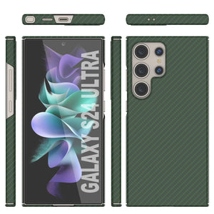 Galaxy S24 Ultra Case, Punkcase CarbonShield, Heavy Duty & Ultra Thin Cover [shockproof][non slip] [Dark Green]