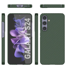Load image into Gallery viewer, Galaxy S24 Case, Punkcase CarbonShield, Heavy Duty &amp; Ultra Thin Cover [shockproof][non slip] [Dark Green]
