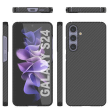 Load image into Gallery viewer, Galaxy S24 Case, Punkcase CarbonShield, Heavy Duty &amp; Ultra Thin Cover [shockproof][non slip] [Black]
