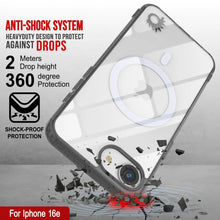 Load image into Gallery viewer, Punkcase iPhone 16e Magnetic Wireless Charging Case [ClearMag Series][Black]
