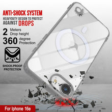 Load image into Gallery viewer, Punkcase iPhone 16e Magnetic Wireless Charging Case [ClearMag Series][Silver]
