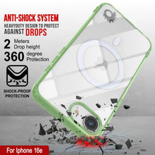 Load image into Gallery viewer, Punkcase iPhone 16e Magnetic Wireless Charging Case [ClearMag Series][Green]
