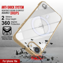 Load image into Gallery viewer, Punkcase iPhone 16e Magnetic Wireless Charging Case [ClearMag Series][Gold]
