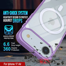 Load image into Gallery viewer, Punkcase iPhone 17 Air Magnetic Wireless Charging Case [ClearMag Series][Purple]
