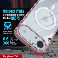 Load image into Gallery viewer, Punkcase iPhone 17 Air Magnetic Wireless Charging Case [ClearMag Series][Rose]
