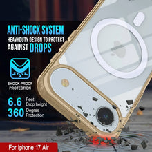 Load image into Gallery viewer, Punkcase iPhone 17 Air Magnetic Wireless Charging Case [ClearMag Series][Gold]
