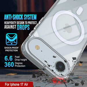 Punkcase iPhone 17 Air Magnetic Wireless Charging Case [ClearMag Series][Clear]