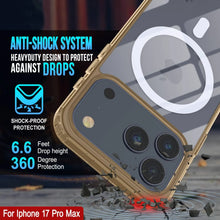 Load image into Gallery viewer, Punkcase iPhone 17 Pro Max Magnetic Wireless Charging Case [ClearMag Series][Gold]
