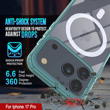 Load image into Gallery viewer, Punkcase iPhone 17 Pro Magnetic Wireless Charging Case [ClearMag Series][Teal]
