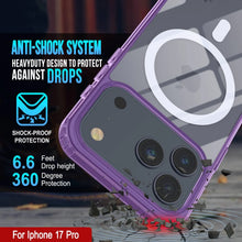 Load image into Gallery viewer, Punkcase iPhone 17 Pro Magnetic Wireless Charging Case [ClearMag Series][Purple]
