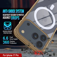 Load image into Gallery viewer, Punkcase iPhone 17 Pro Magnetic Wireless Charging Case [ClearMag Series][Gold]
