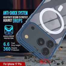 Load image into Gallery viewer, Punkcase iPhone 17 Pro Magnetic Wireless Charging Case [ClearMag Series][Navy]
