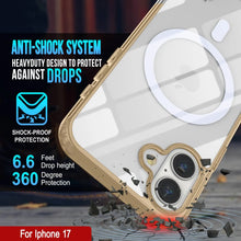 Load image into Gallery viewer, Punkcase iPhone 17 Magnetic Wireless Charging Case [ClearMag Series][Gold]
